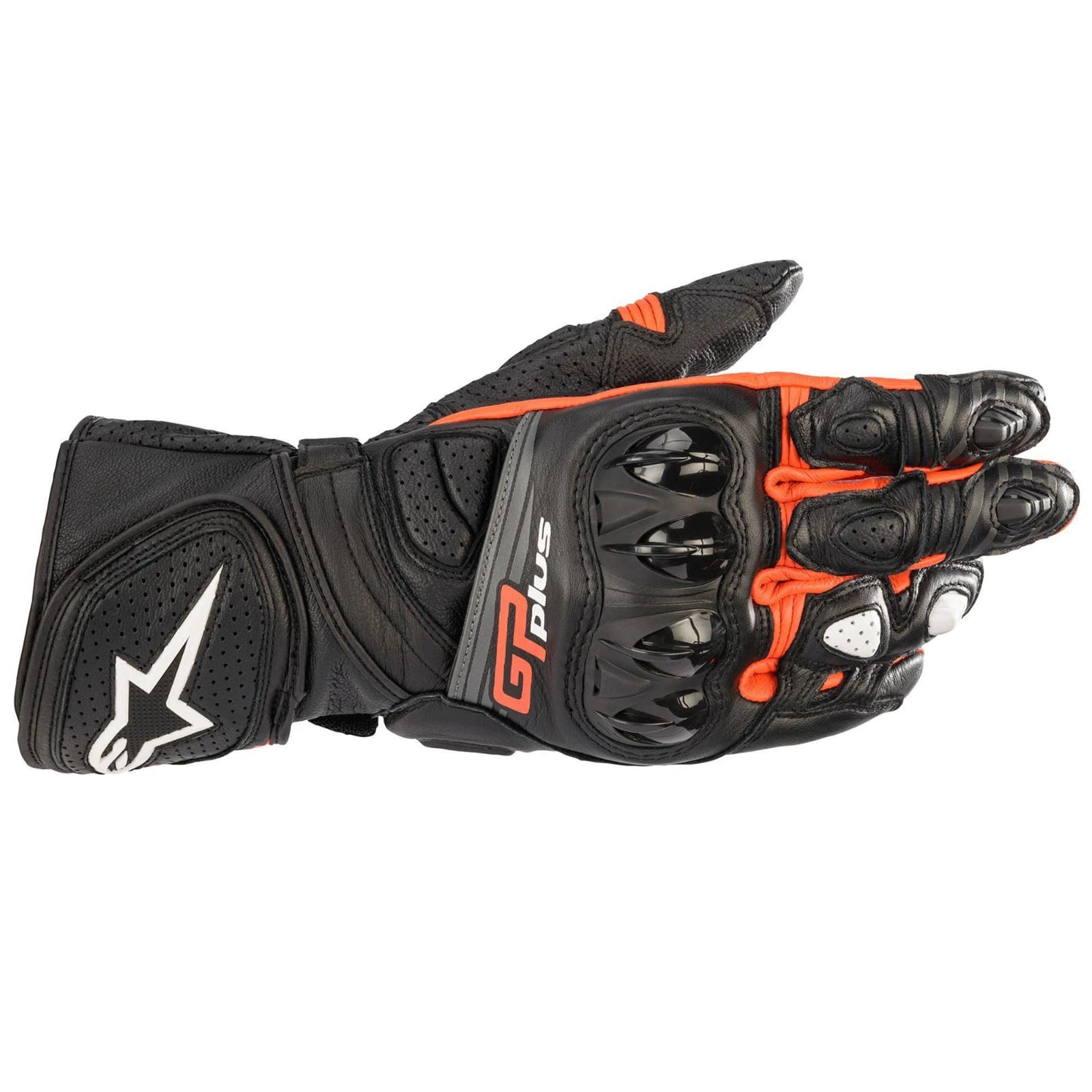 Guantes Alpinestars GP Plus R V2 Negro Rojo Fluo ( image_1