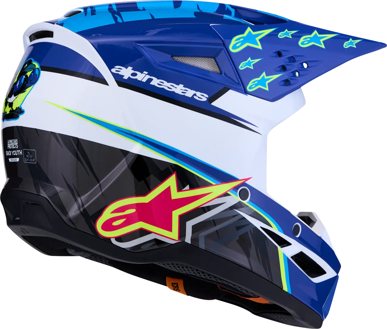 Casco Alpinestars S-M3 Infantil Azul Casco Alpinestars S-M3 Infantil Azul