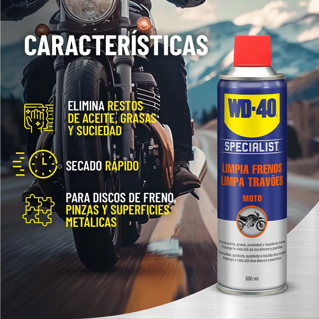 Limpiador de Frenos Wd40 Specialist 500ml - 34105 Limpiador de Frenos Wd40 Specialist 500ml - 34105