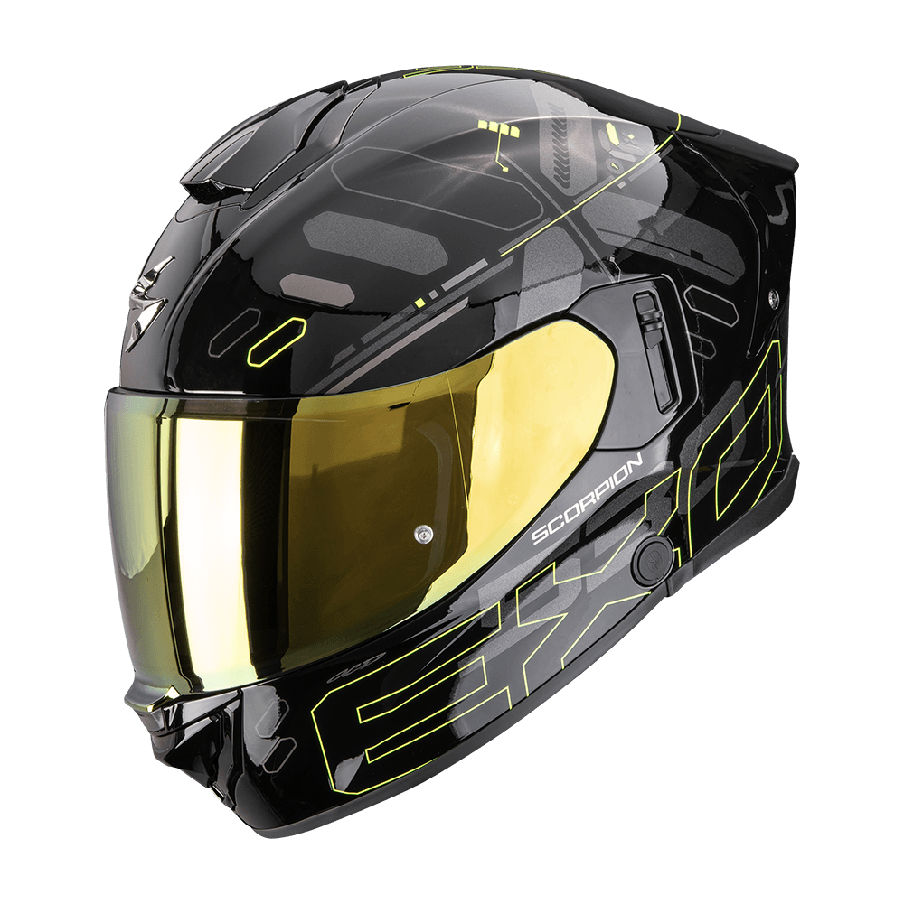 Casco Scorpion EXO-530 Air Fond Negro Amarillo image_1